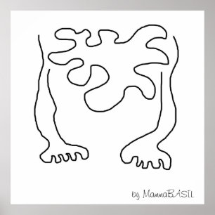 Poster abstrato legal preto & do branco!