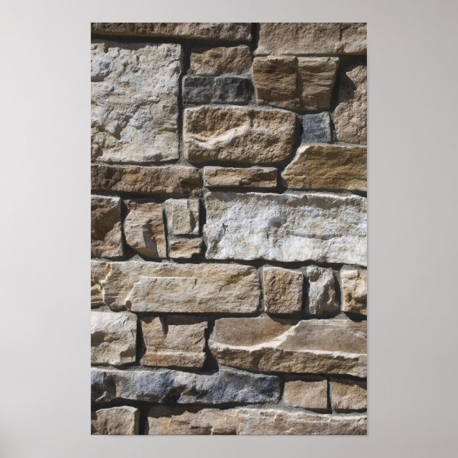 Pôster Abstrato Limestone Rock Wall (Frente)