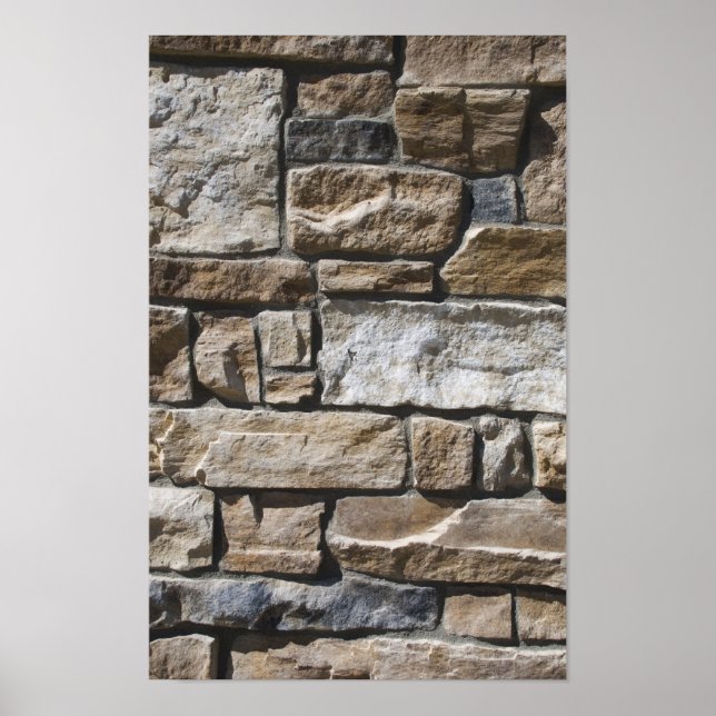 Pôster Abstrato Limestone Rock Wall (Frente)