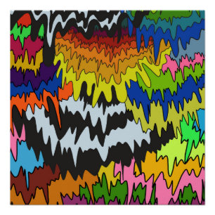 Pôster Abstrato líquido Colorido - Dispersão em Negrito M