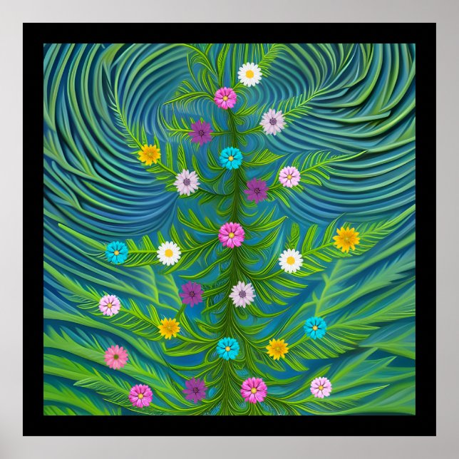 Poster Abstrato Little Daisy Garden (Frente)