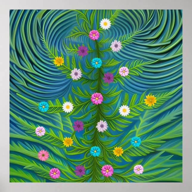 Poster Abstrato Little Daisy Garden (Frente)