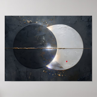 Poster Abstrato Lunar Eclipse Poster, Papel (Matte)