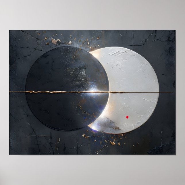 Poster Abstrato Lunar Eclipse Poster, Papel (Matte) (Frente)
