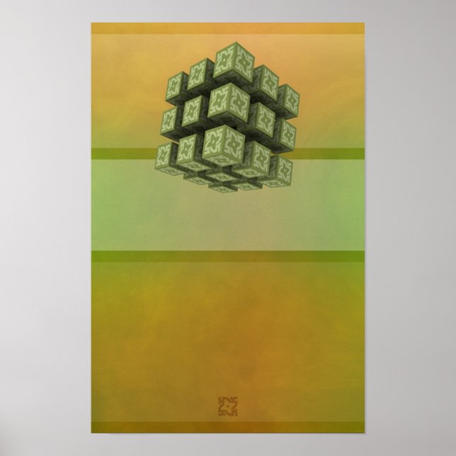 Pôster Abstrato Magnetismo 04 Mod 01: Mente do Iniciante (Frente)