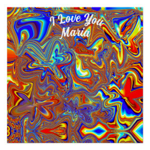 Pôster Abstrato mármore - Poster brilhante colorido