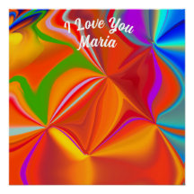 Abstrato mármore - Poster brilhante colorido