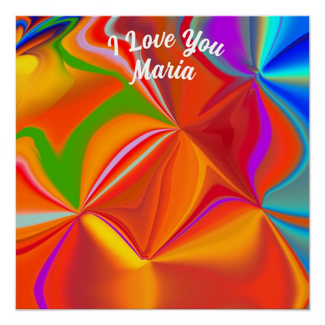 Pôster Abstrato mármore - Poster brilhante colorido (Frente)