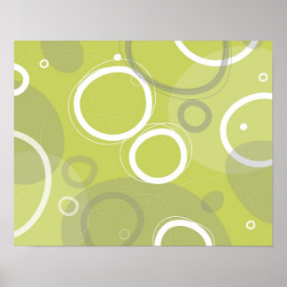 Pôster Abstrato Martini Verde