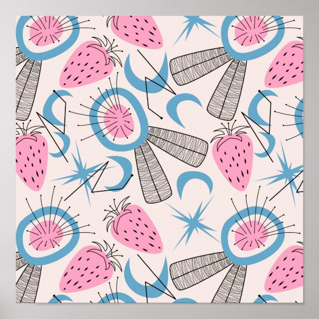 Poster Abstrato Meio século Modern (Frente)