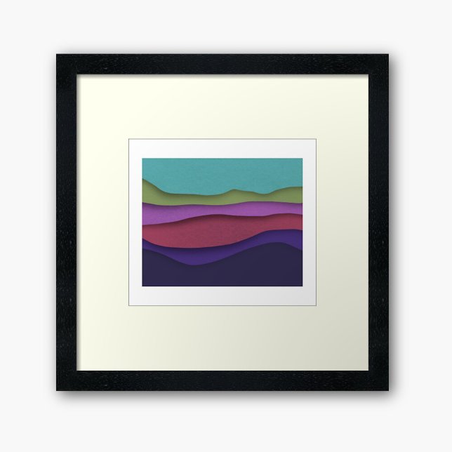 Poster Abstrato Modern Waves of Color (Criador carregado)