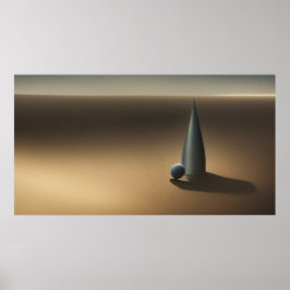 Poster Abstrato moderna surreal no deserto