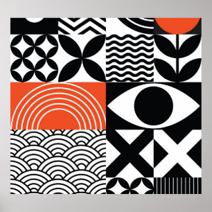 Poster Abstrato moderno: Canvas de Design artística.