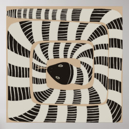 Poster Abstrato moderno - Cobra de Bandas com striping |