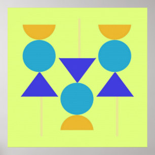 Poster abstrato molda arte