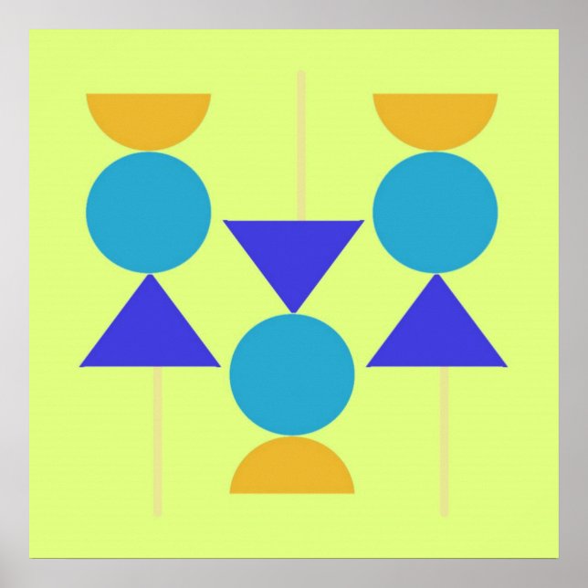 Poster abstrato molda arte (Frente)