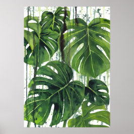 Poster Abstrato Monstera Plant 3