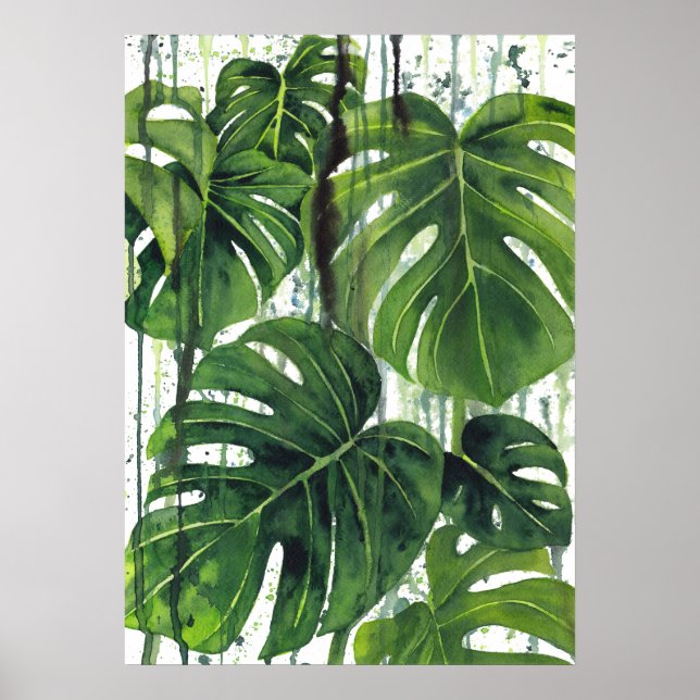 Poster Abstrato Monstera Plant 3 (Frente)