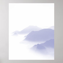 Abstrato monta Paisagem Paisagem, Periwinkle White