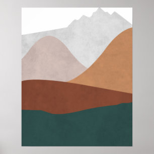 Poster Abstrato montanhas