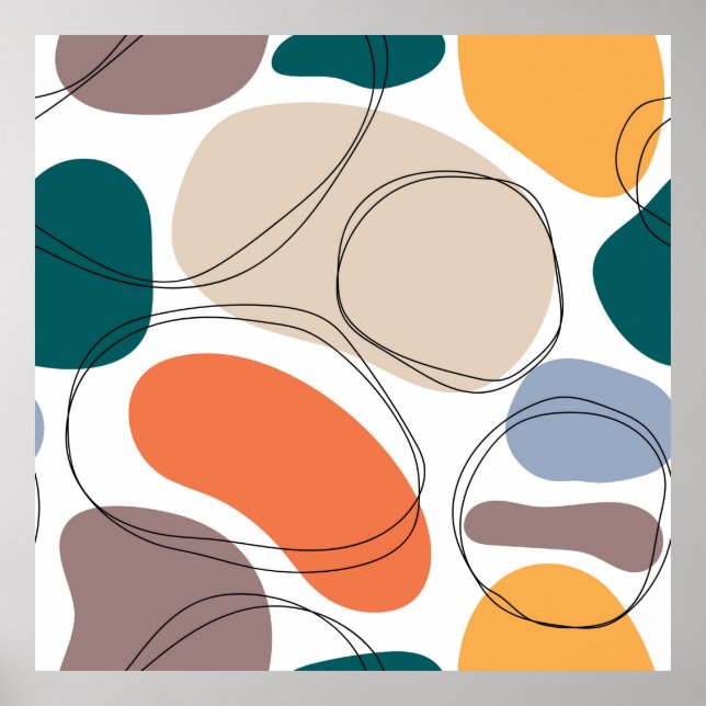 Poster Abstrato multa geométrica sem costura, geométrica, (Frente)