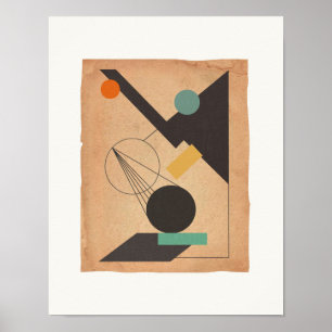Poster Abstrato nº 1 Bauhaus