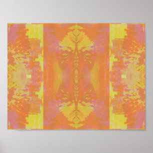 Pôster Abstrato na laranja e no amarelo