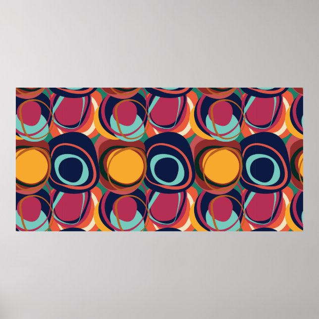 Poster Abstrato natural forma sem soldadura com círculo (Frente)