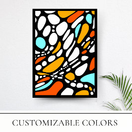 Poster Abstrato Neurográfica minimalista moderna Impressã