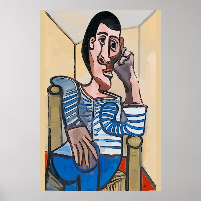 Poster Abstrato no Telefone celular, editar texto (Frente)