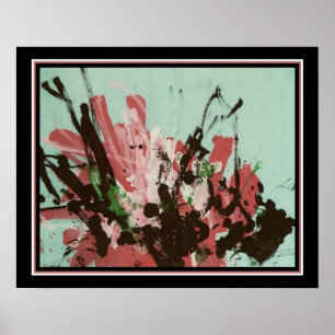 Poster Abstrato nos anos 50 do CA de "Congo" do chimpanz