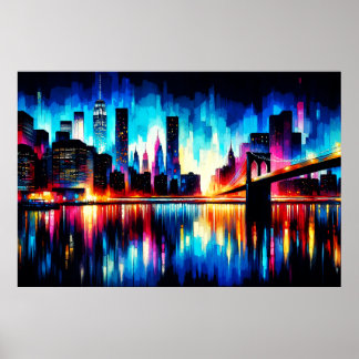 Poster Abstrato Nova Iorque 1103