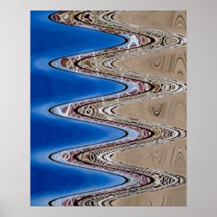 Poster Abstrato ondulado da cerca branca, imagens do SVP