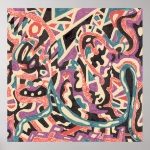 Poster abstrato original "Selvagem"