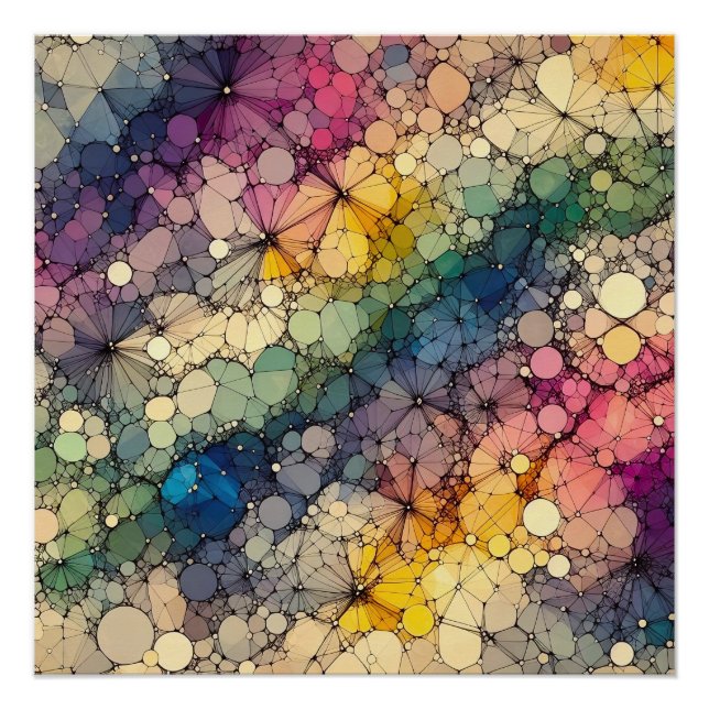 Pôster Abstrato - Padrão 2 - AI - Trabalho de arte (Frente)