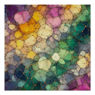 Pôster Abstrato - Padrão 3 - AI - Trabalho de arte