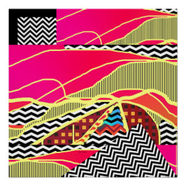 Pôster Abstrato Paisagem Poster brilhante