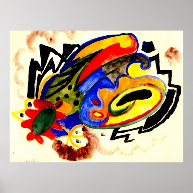 Poster Abstrato Patterno I de August Macke (Frente)