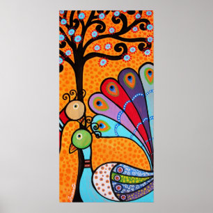 PÔSTER ABSTRATO PEACOCK