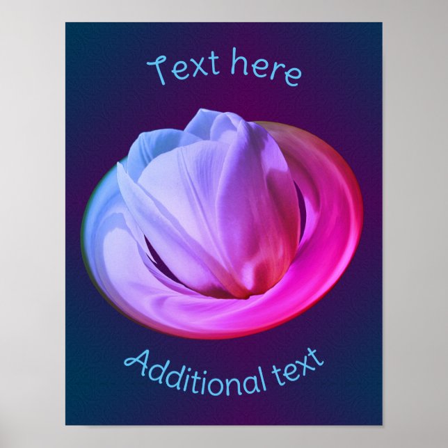 Poster Abstrato personalizado por Petais de Tulipas branc (Frente)