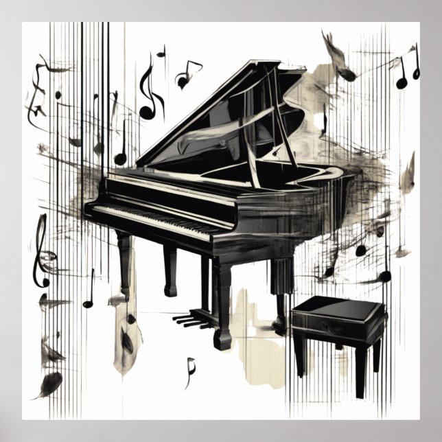 Poster Abstrato Piano Art (Frente)