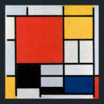 Poster Abstrato Piet Mondrian<br><div class="desc">Composição com vermelho,  amarelo,  azul e preto (1921) por Piet Mondrian. Uma de uma grande coleção de designs originais e antigos da Phoenix Retro.</div>