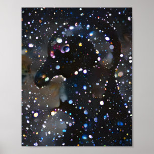 Poster Abstrato Pinguim Colorido