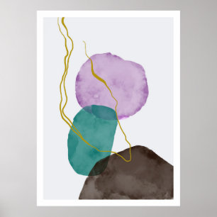 Poster Abstrato pintado à mão
