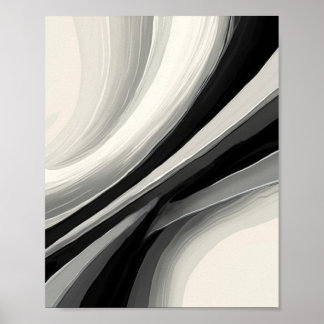 Poster Abstrato preto e branco