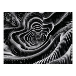 Pôster Abstrato preto e branco