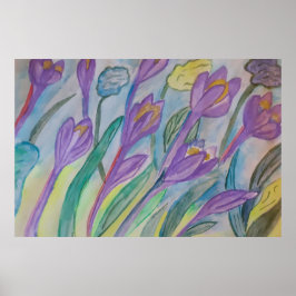 Poster Abstrato Primavera Crocus