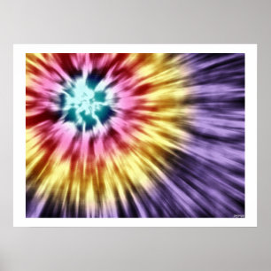 Poster Abstrato Purple Tie Dye