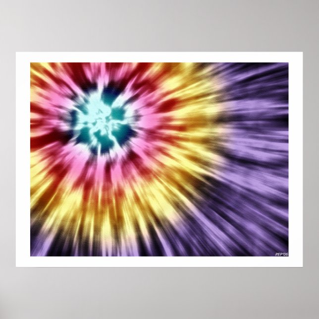 Poster Abstrato Purple Tie Dye (Frente)