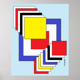 Poster Abstrato quadrados